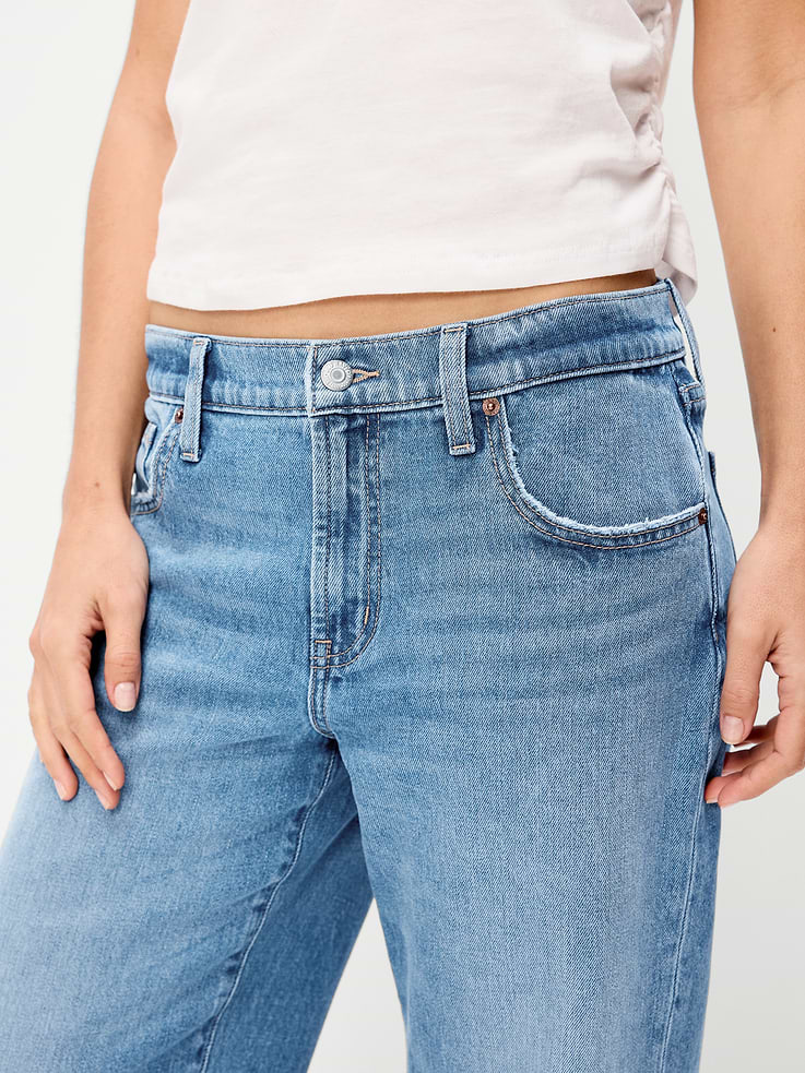Image number 3 showing, Low-Rise Loose Jeans