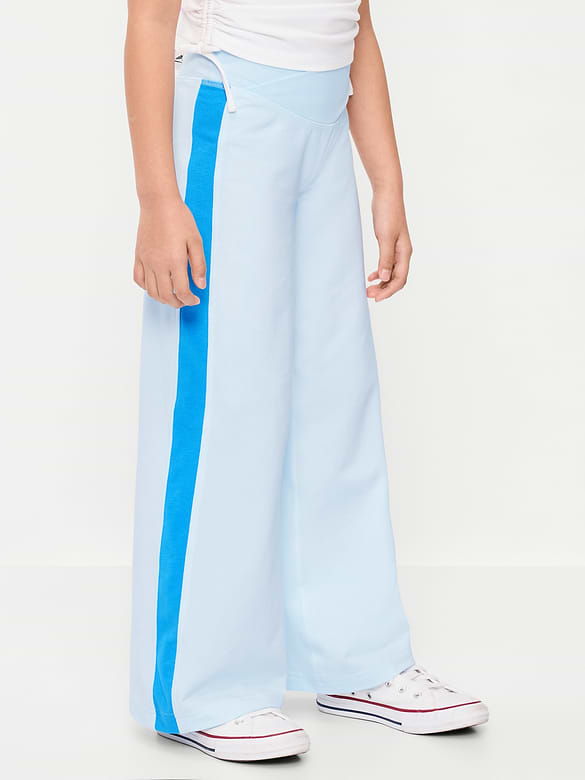 Pantalon PowerChill jambe large à taille haute croisée pour fille