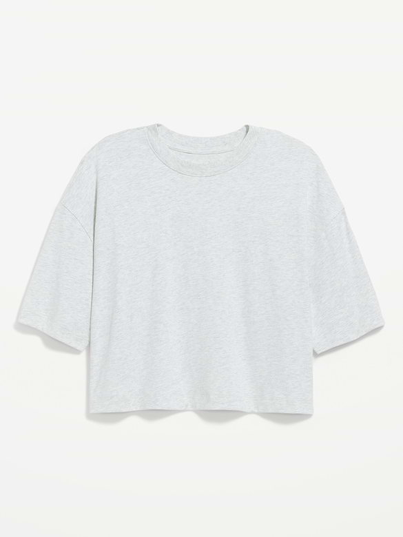 Vintage Crew-Neck Cropped T-Shirt