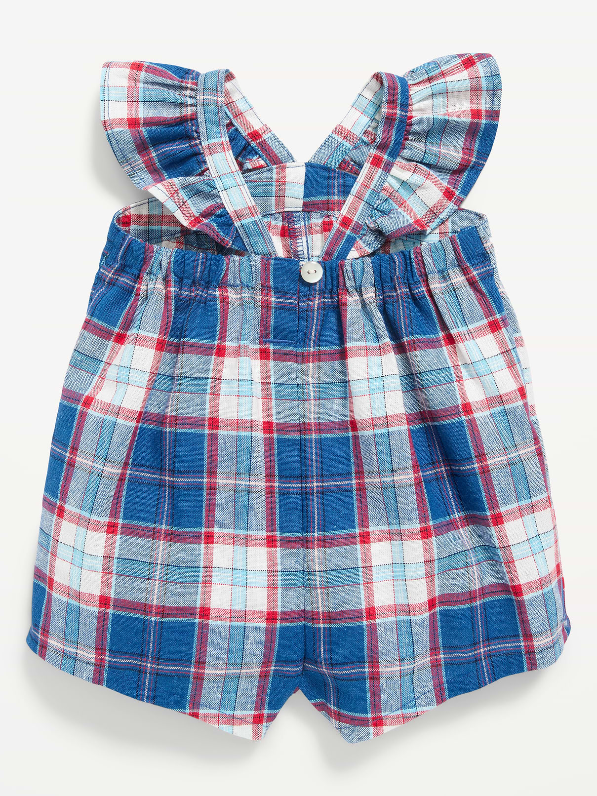 Image number 3 showing, Printed Sleeveless Linen-Blend Romper for Baby
