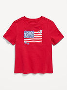 Image number 1 showing, Short-Sleeve Flag Graphic T-Shirt for Toddler Girls
