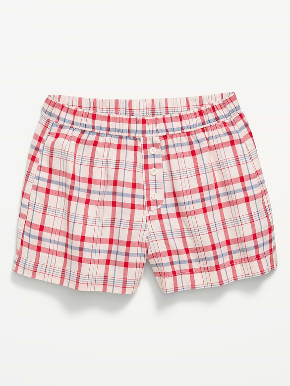 Caleçon boxeur en sergé à motif pour fille