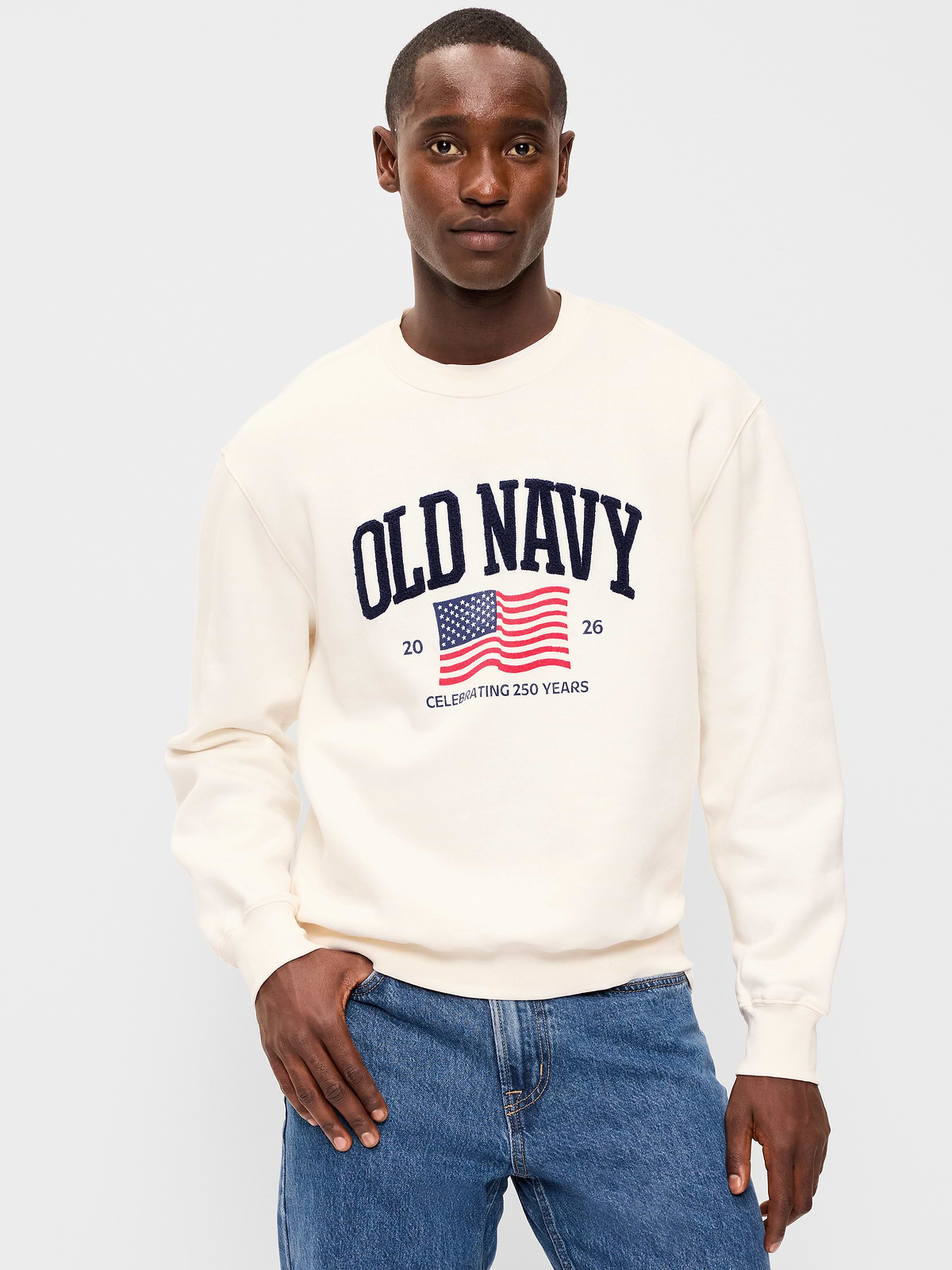 Loose Logo-Graphic Crew-Neck Sweatshirt
