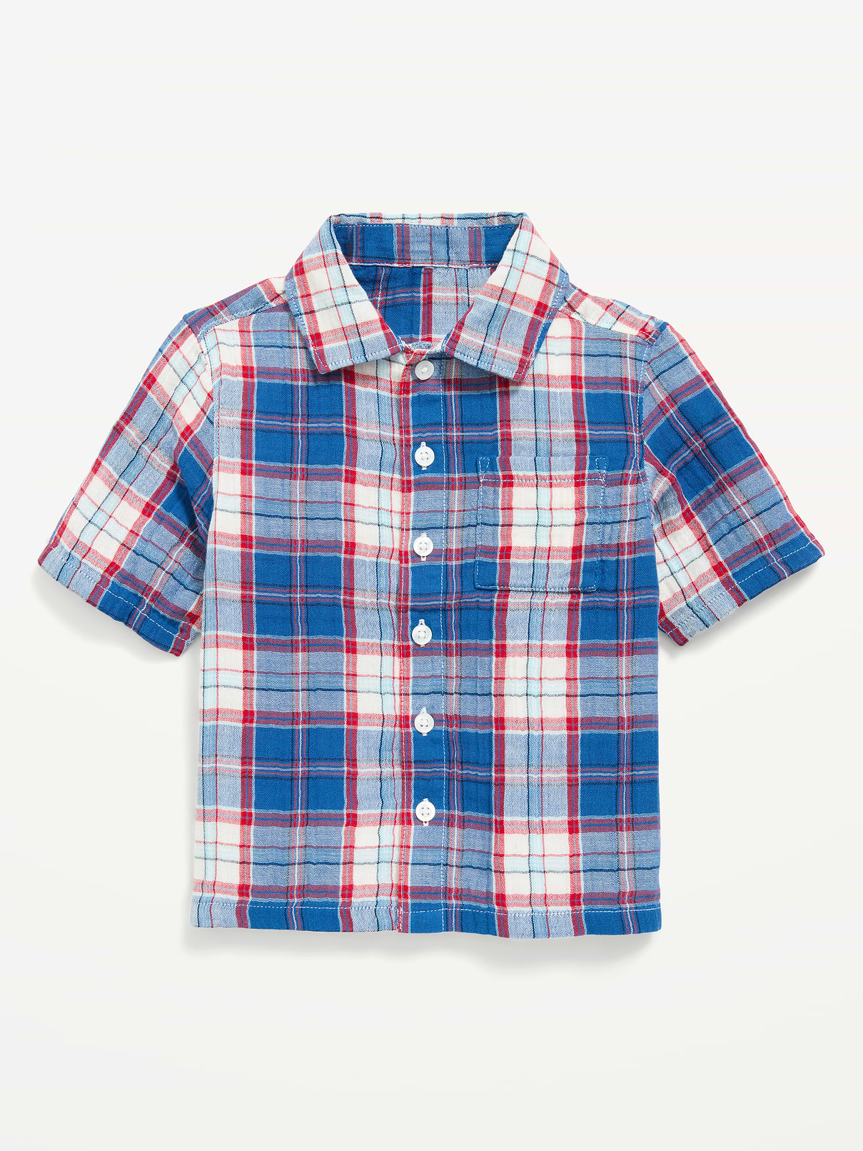 L'image numéro 2 présente Chemise en coton à double tissage à manches courtes pour tout-petit