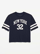 Image number 1 showing, Oversized Mesh Graphic Football T-Shirt for Boys