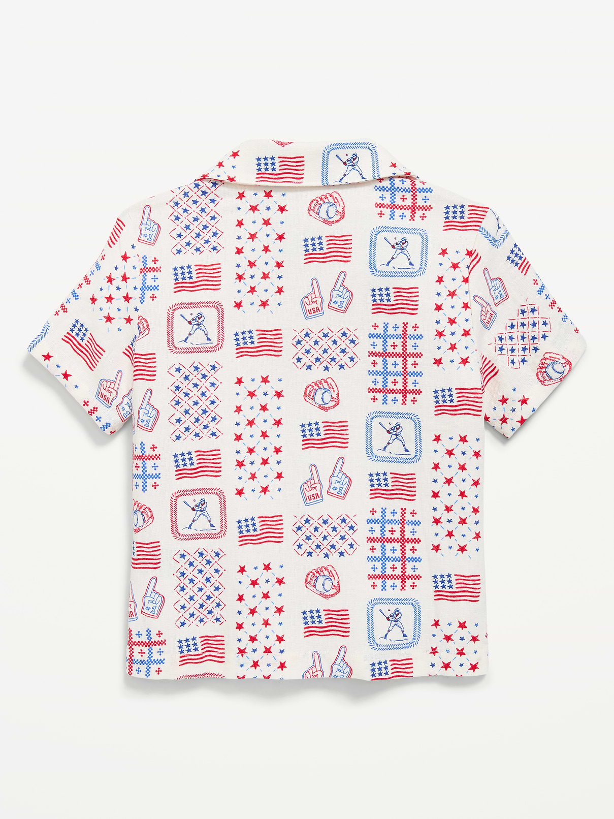 Image number 3 showing, Printed Linen-Blend Pocket Shirt for Toddler Boys