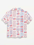 Image number 3 showing, Printed Linen-Blend Pocket Shirt for Toddler Boys