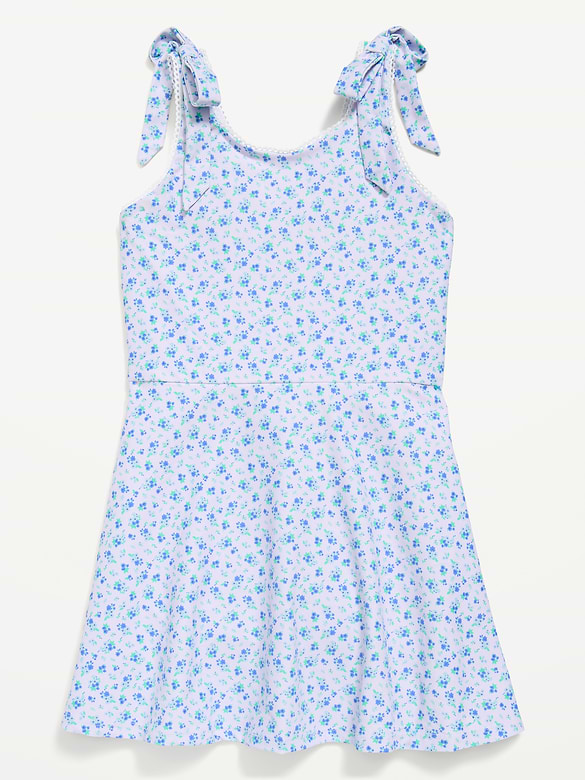 PowerSoft Sleeveless Tie-Strap Athletic Dress for Girls