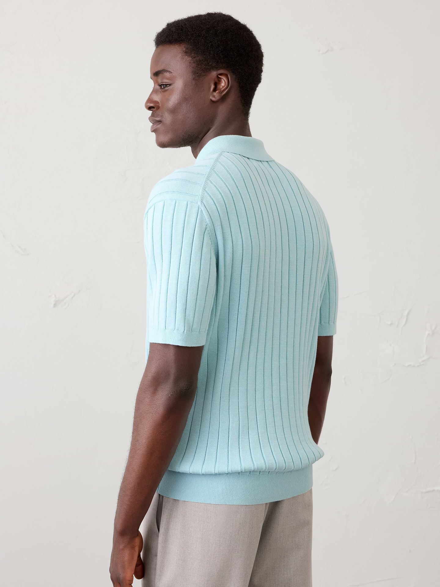 Image number 2 showing, Wide-Ribbed Sweater Polo