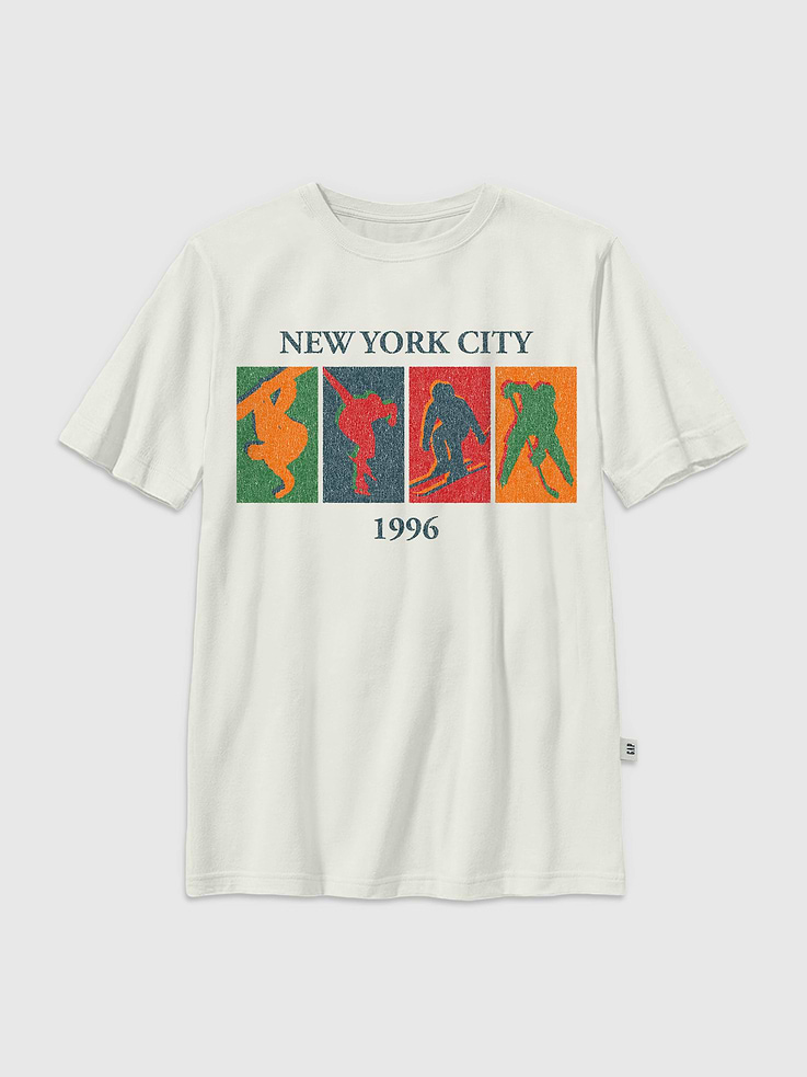 Image number 1 showing, Kids Winter Sports Vintage Graphic T-Shirt