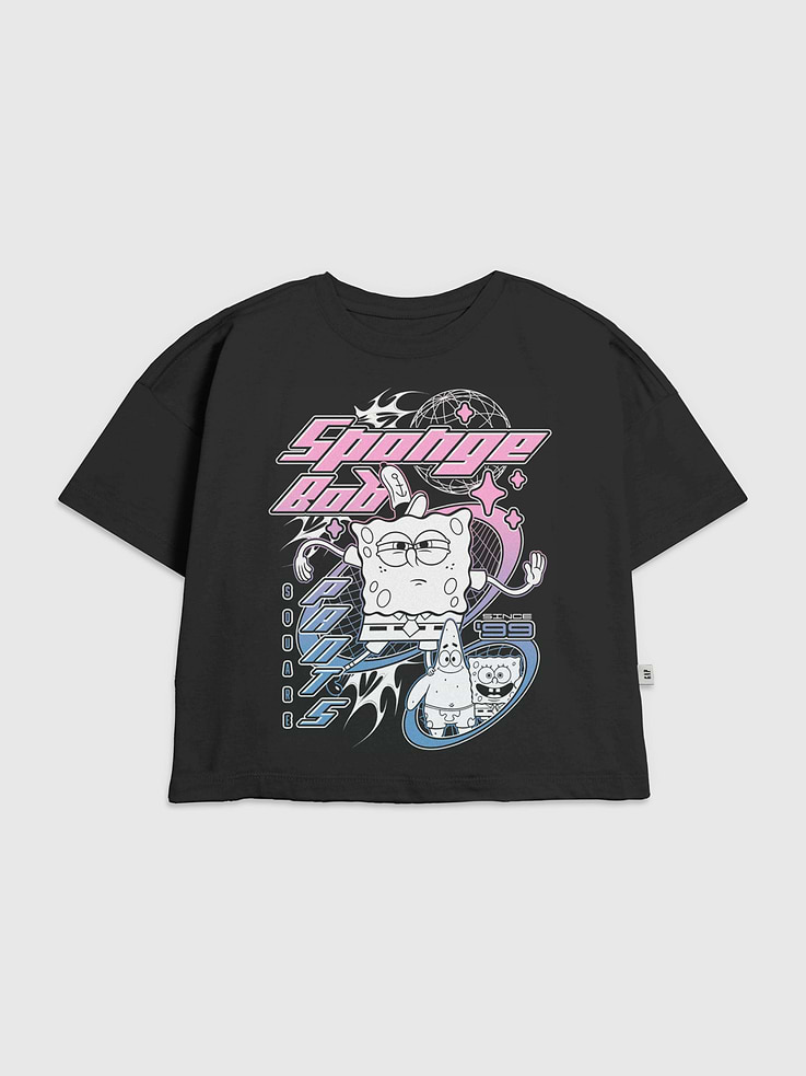 Image number 1 showing, Kids Spongebob Y2K Graphic T-Shirt