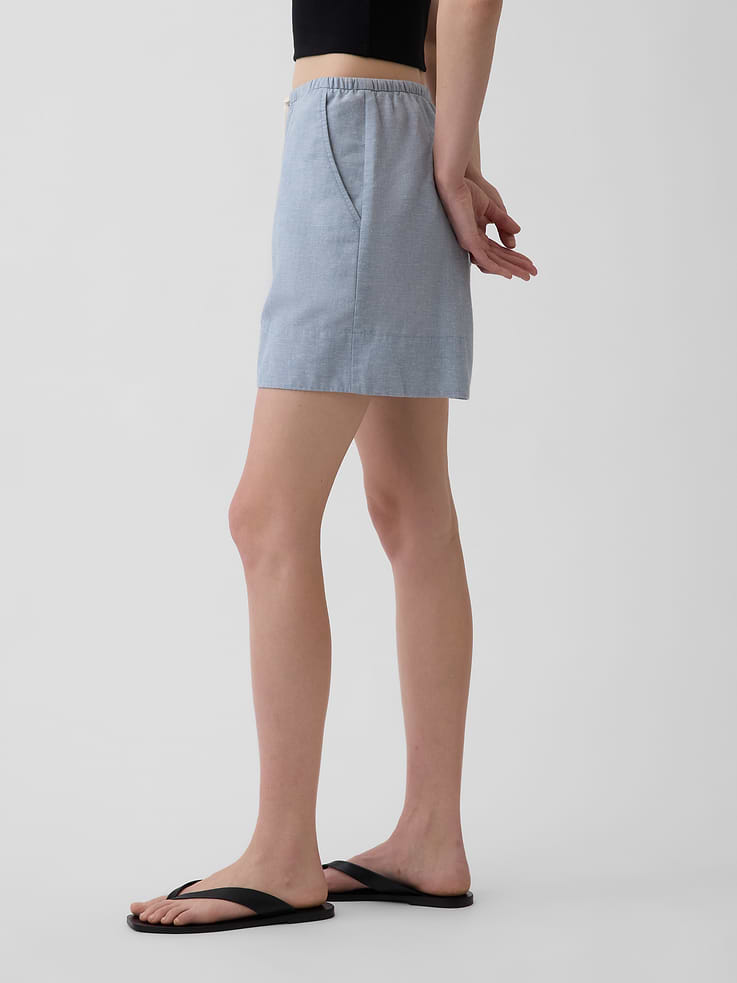 Image number 3 showing, 6" Linen-Blend Easy Shorts