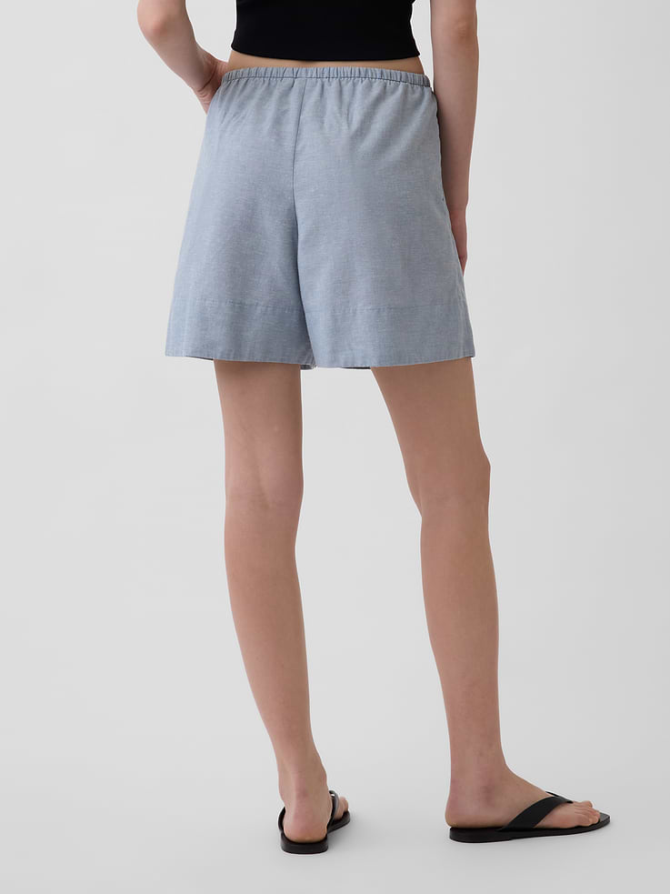 Image number 4 showing, 6" Linen-Blend Easy Shorts