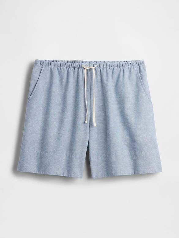6" Linen-Blend Easy Shorts