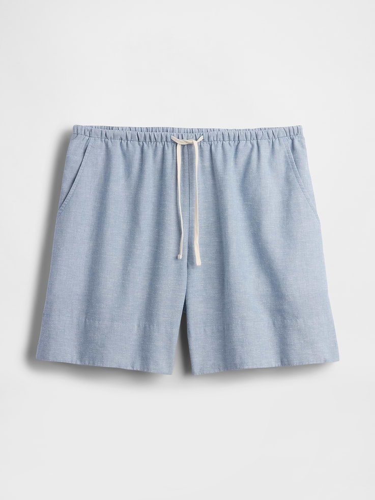 Image number 7 showing, 6" Linen-Blend Easy Shorts