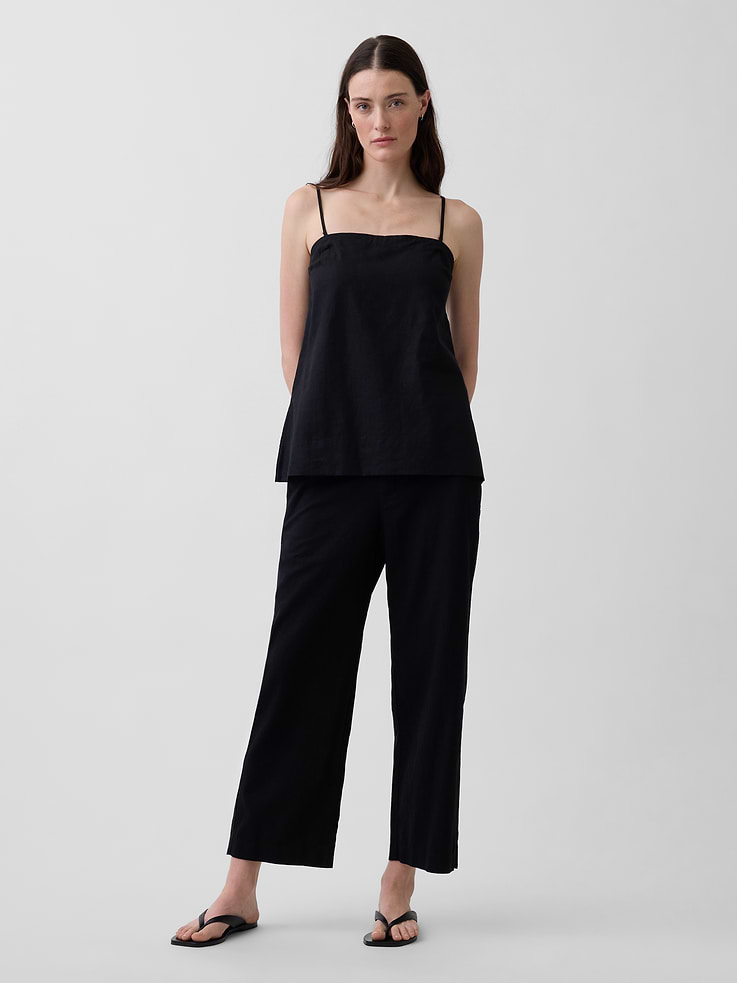Image number 2 showing, Linen-Blend Cami