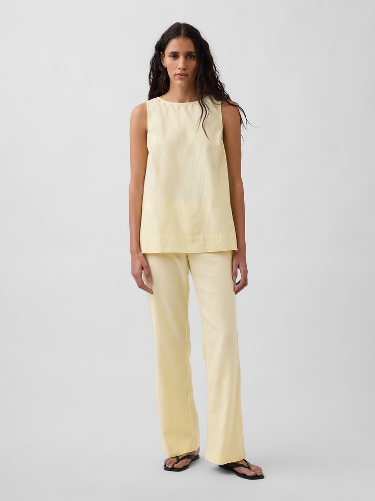 Image number 5 showing, Linen-Blend Shell Tank Top