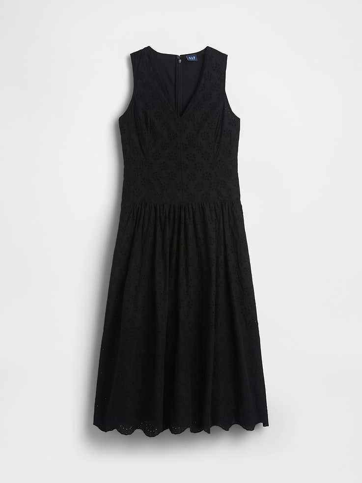 Image number 6 showing, Eyelet Drop-Waist Maxi Dress