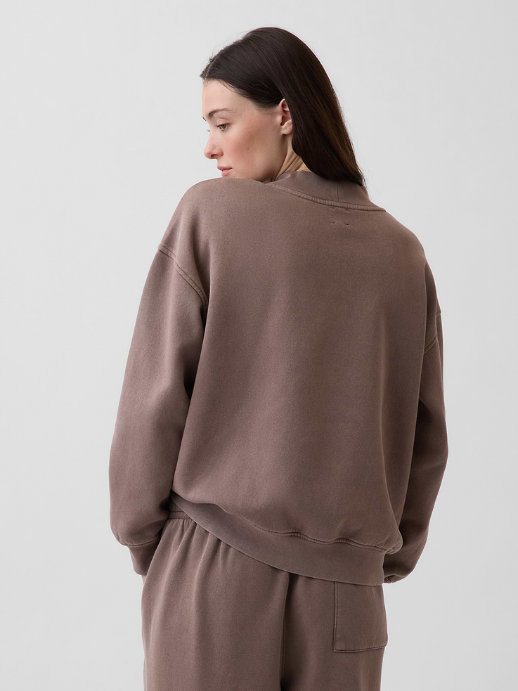 Image number 3 showing, VintageSoft Oversized Mockneck Tunic Sweatshirt