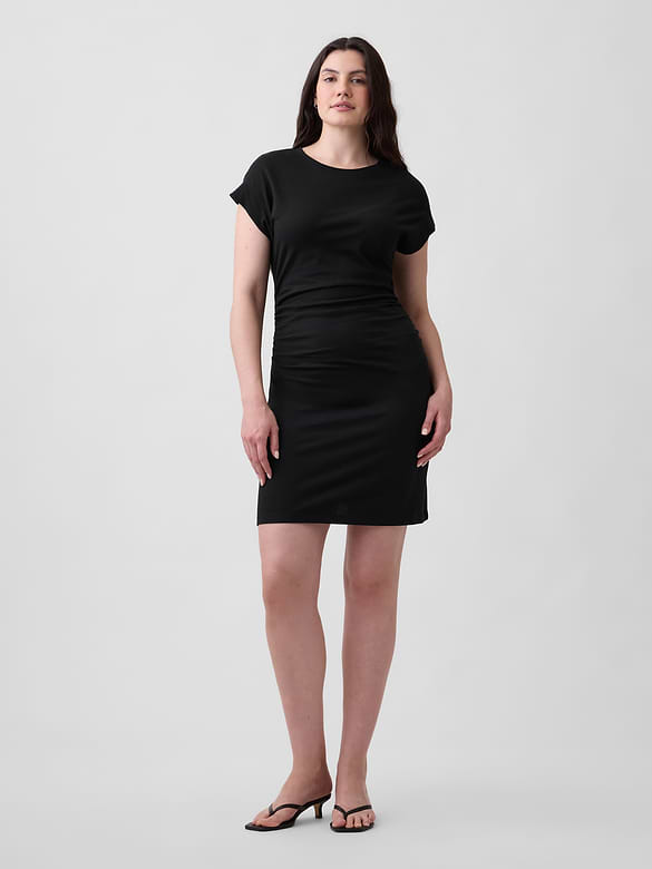Ruched Jersey Mini Dress