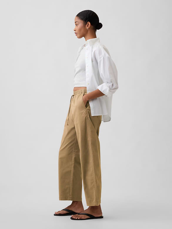 Mid Rise Easy Barrel Khakis