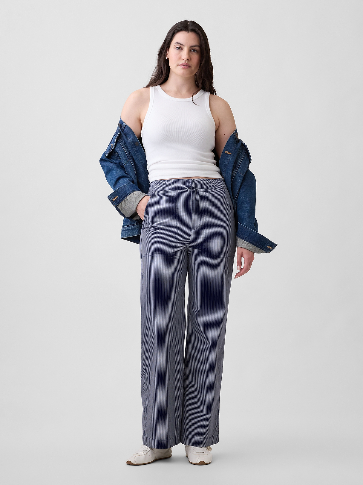 High Rise Easy Wide-Leg Khakis | Gap Factory