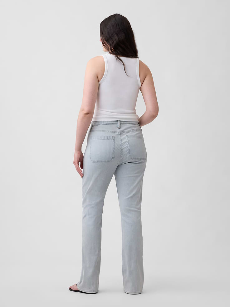 Image number 6 showing, Mid Rise Universal Stripe Baby Boot Jeans
