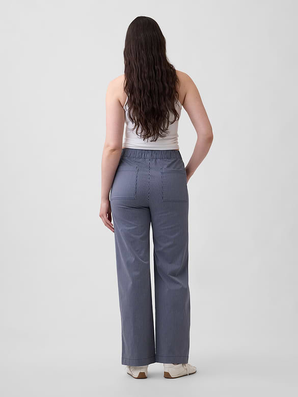 High Rise Easy Wide-Leg Khakis
