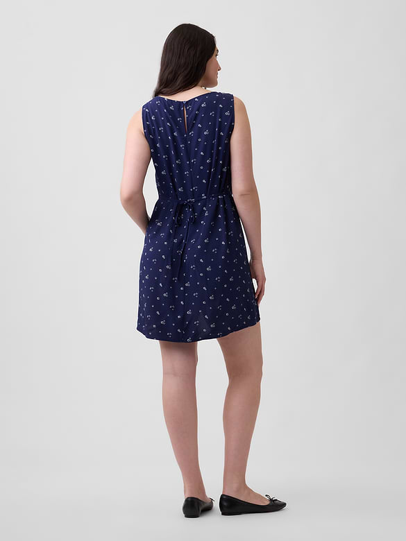 Print Sleeveless Mini Dress
