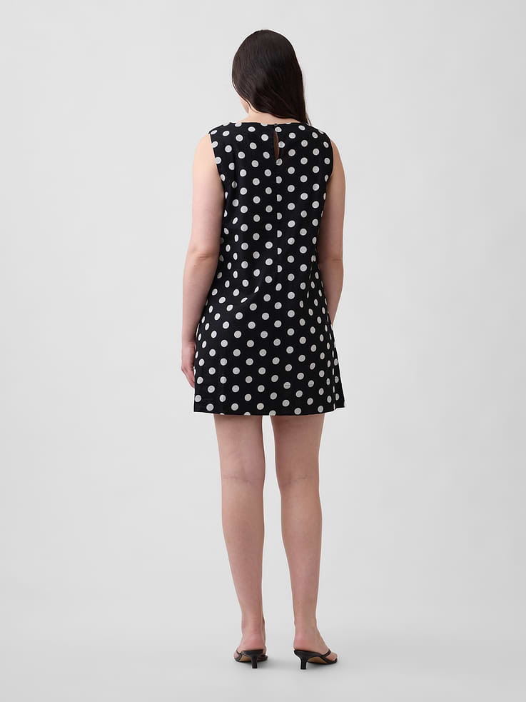 Image number 5 showing, Linen-Blend Apron Mini Dress