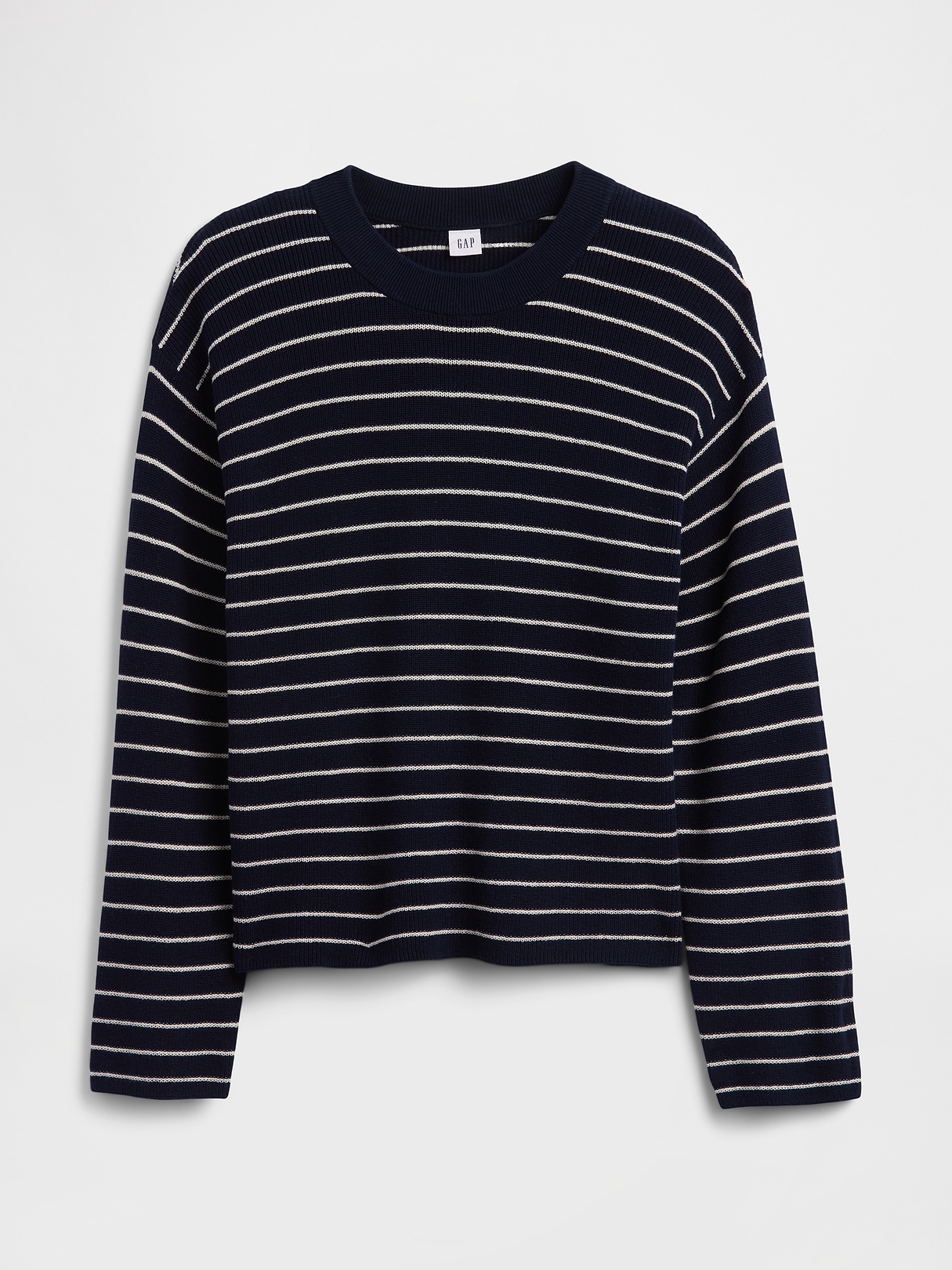 Relaxed Shaker-Stitch Crewneck Sweater | Gap Factory