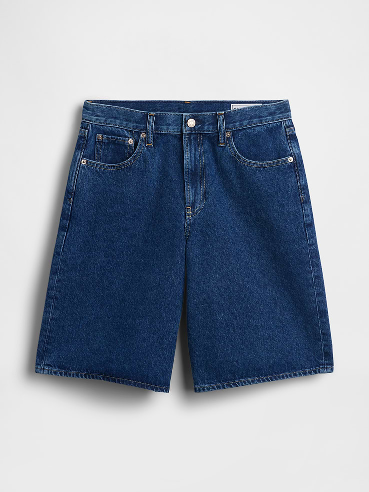 Image number 6 showing, Mid Rise Longline Denim Shorts