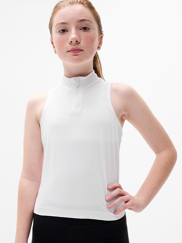 Athleta Girl Power Up Quarter Zip Tank