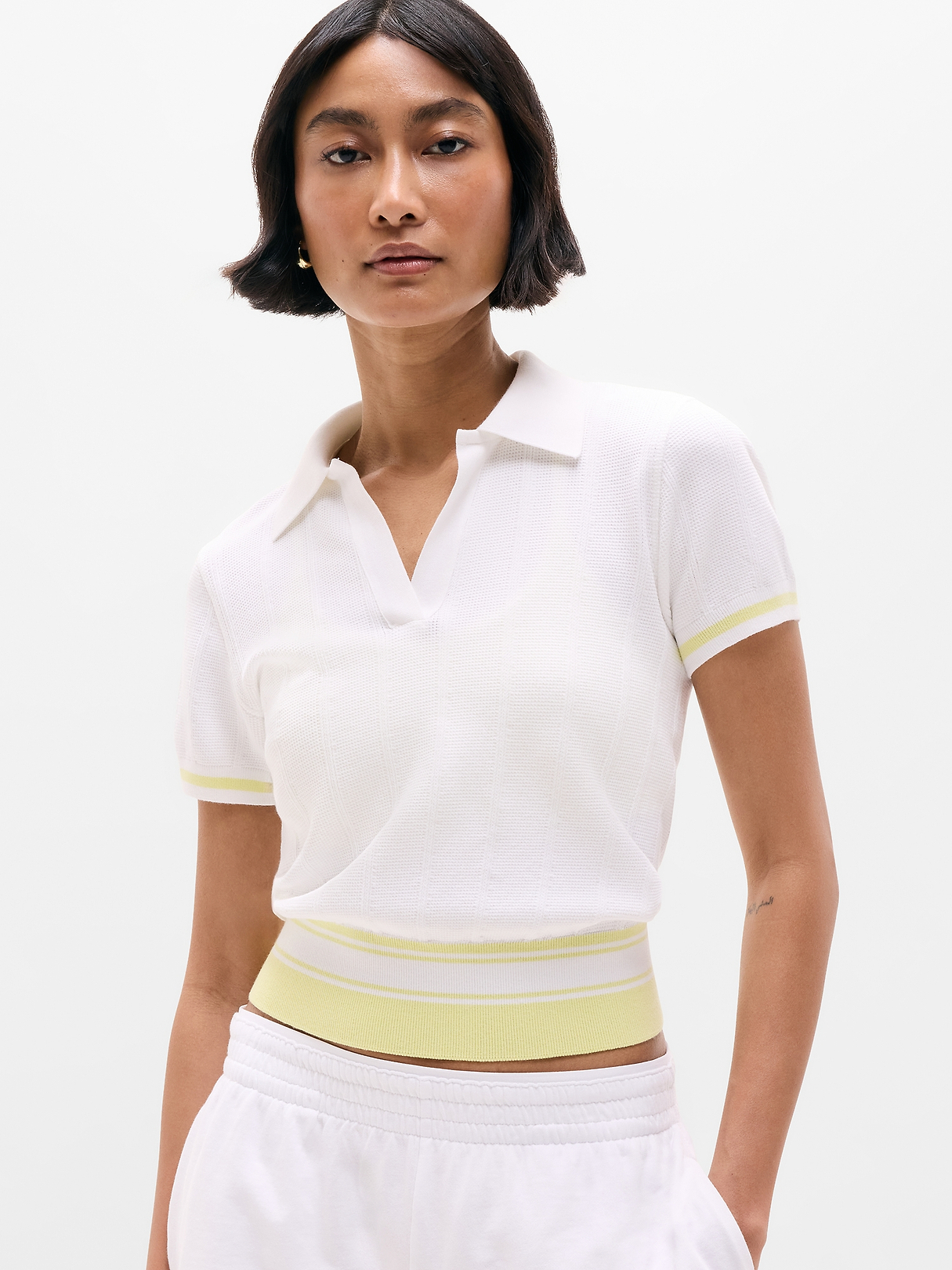 Seamless Polo Tee Sweater | Athleta