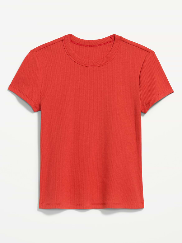 T-shirt court moulant