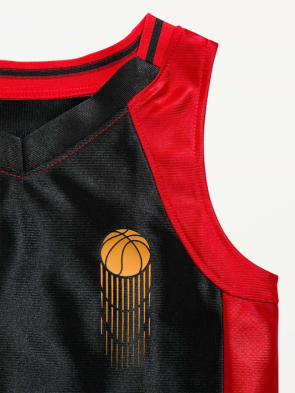 Camisole de basketball surdimensionnée à imprimé pour tout-petit