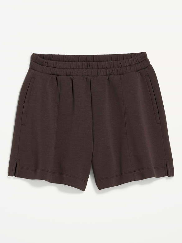 High-Waisted Bounce Fleece Shorts -- 5-inch inseam