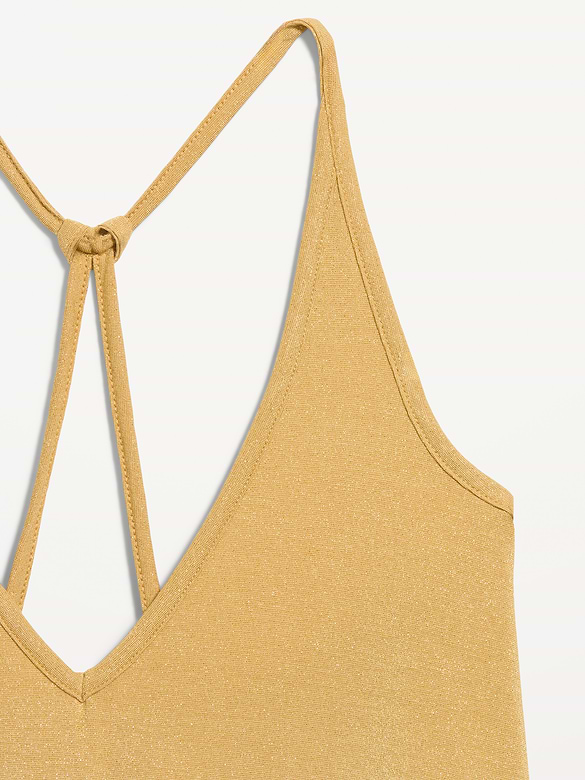 Camisole trapèze scintillante à bretelles au dos