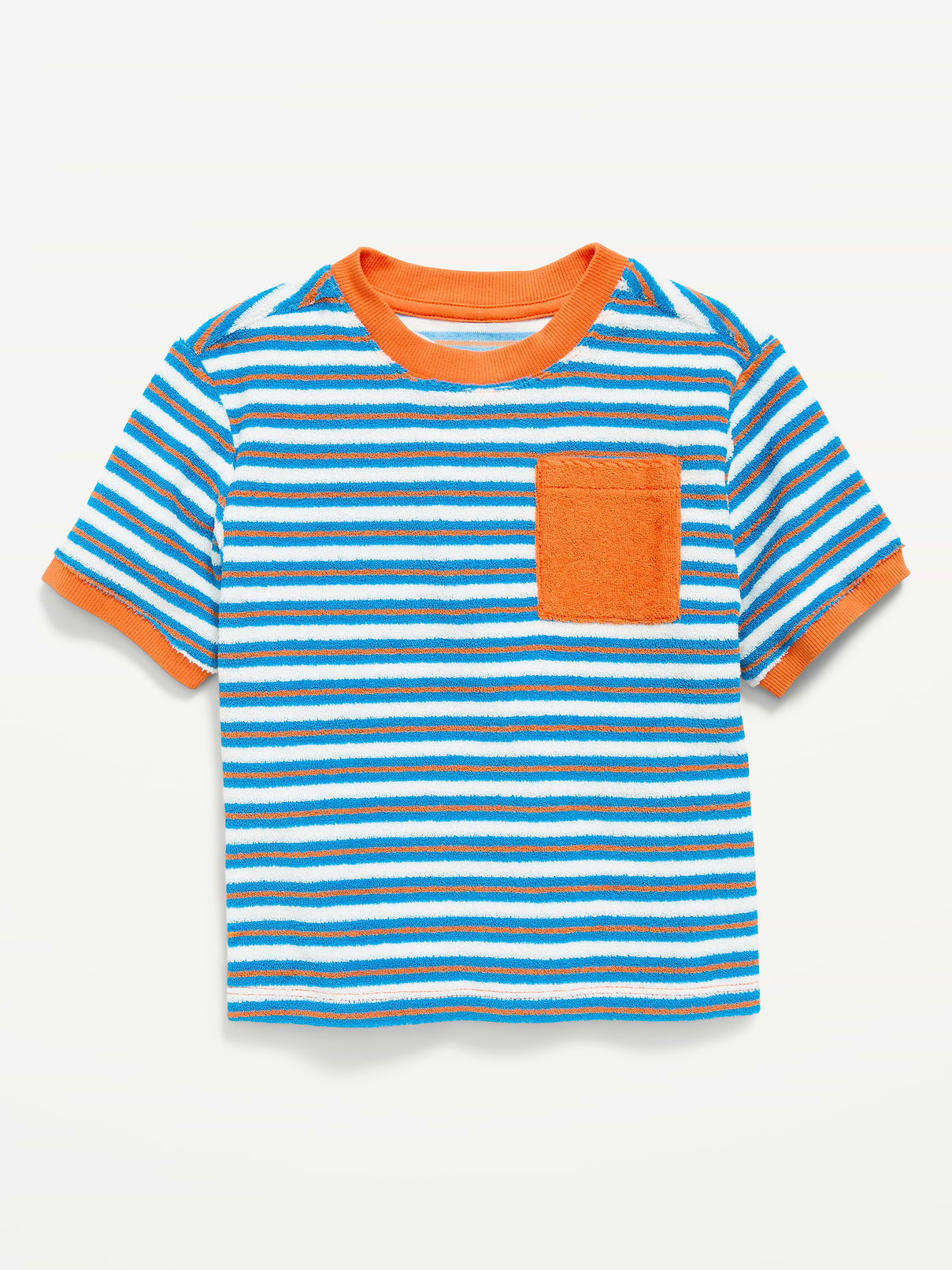 Image number 2 showing, Short-Sleeve Oversized Terry Pocket T-Shirt for Toddler Boys