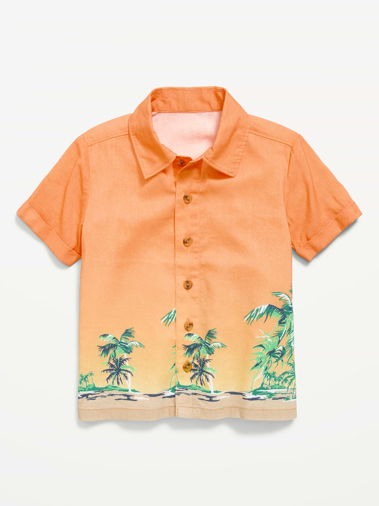 Image number 1 showing, Printed Short-Sleeve Shirt for Toddler Boys