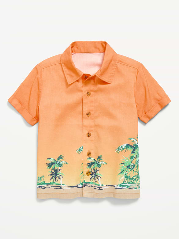 Chemise à manches courtes à motif pour tout-petit
