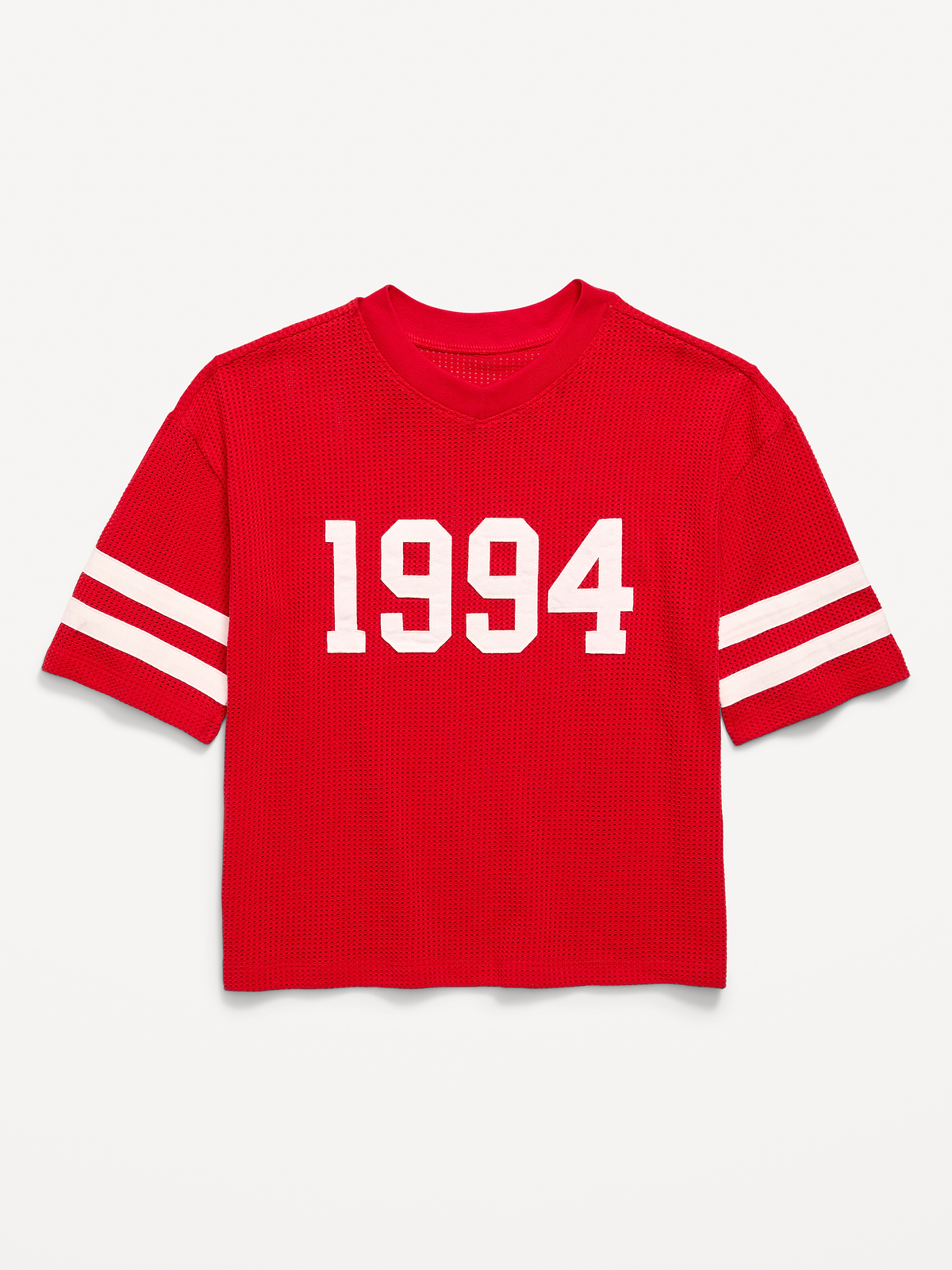 Oversized Mesh Graphic Football T-Shirt for Boys