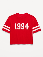 Image number 1 showing, Oversized Mesh Graphic Football T-Shirt for Boys