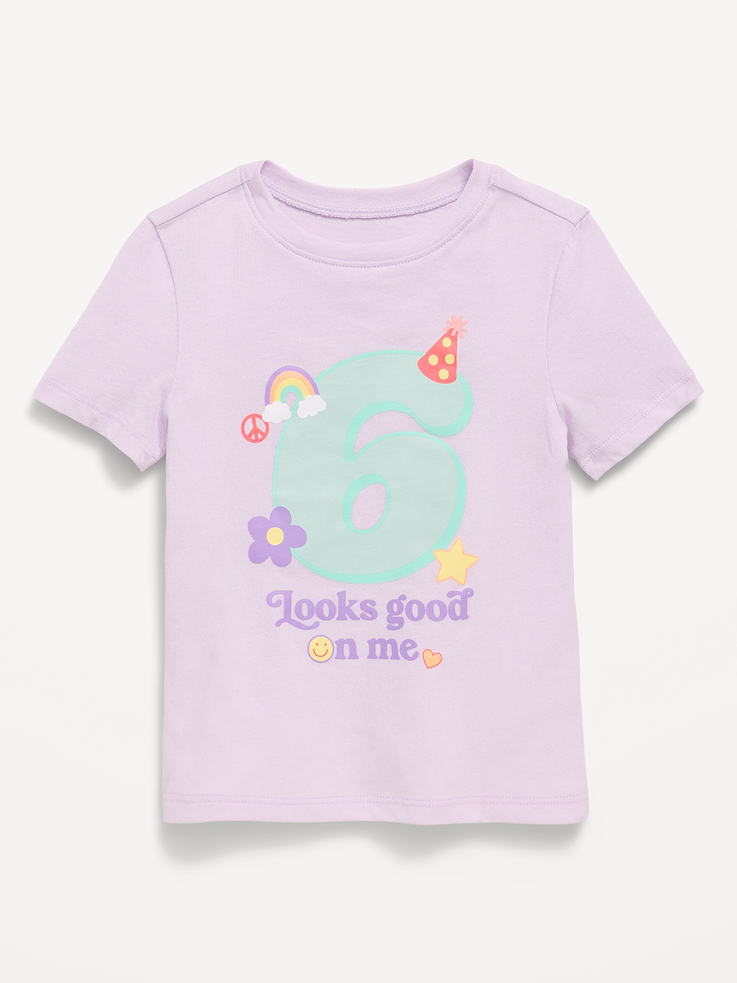 Image 1 of 3, crew neck, short sleeves, birthday graphic at front, Product #898175