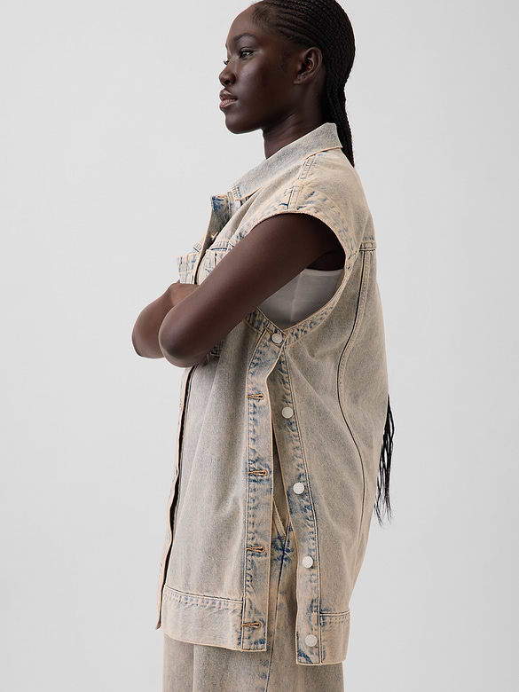 Gap × HFR Denim Oversized Vest by Nicole Benefield Portfolio