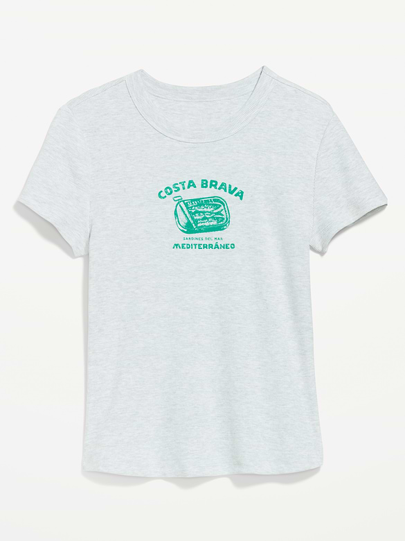 T-shirt moulant à imprimé
