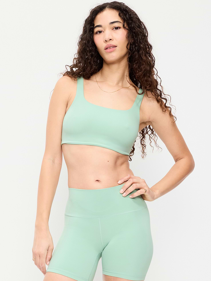 Image number 1 showing, Light Support StudioSmooth Square-Neck Sports Bra