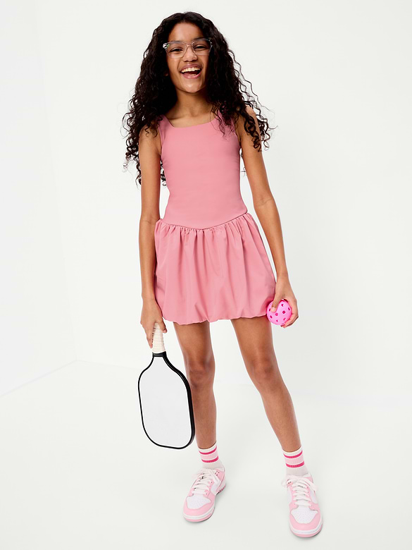 PowerSoft Sleeveless Bubble Athletic Dress for Girls
