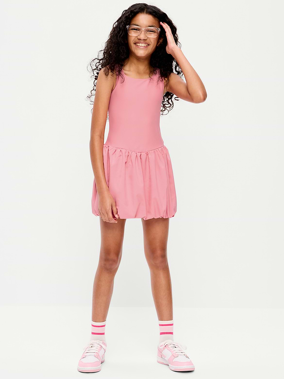 PowerSoft Sleeveless Bubble Athletic Dress for Girls