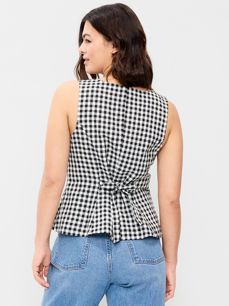 Image number 6 showing, Button-Down Linen Blend Top